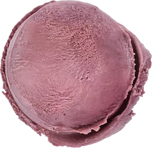 Scoop of delicious berry-flavored ice cream in vibrant purple, perfect for a summer dessert or sweet treat.