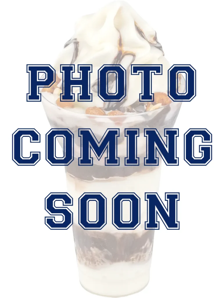 Image placeholder with text Photo Coming Soon over a dessert parfait.